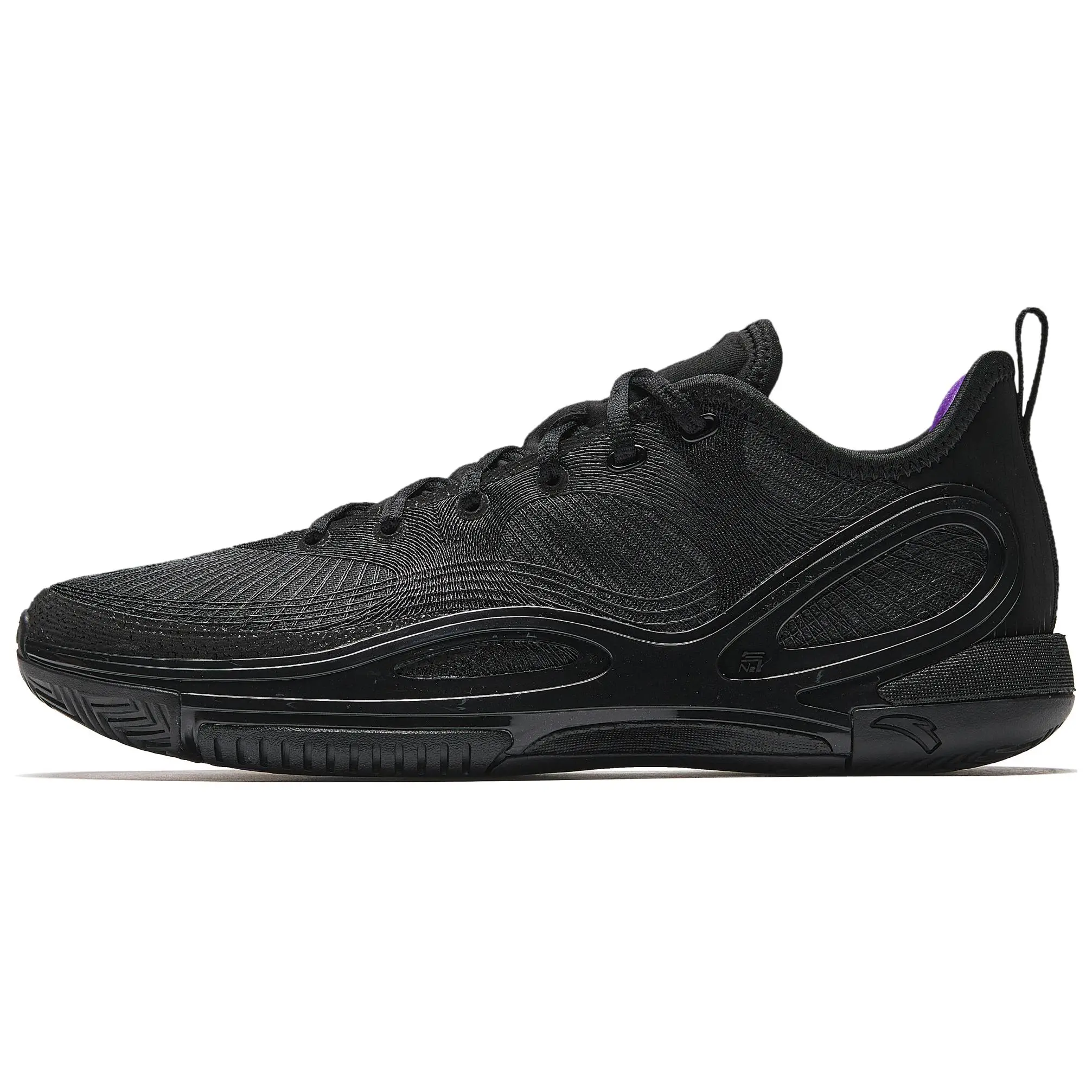 Anta Water Flower 7 Low-Top Basketball Shoes for Men in Basic Black with Full-Sole Nitrogen Technology, Comfortable, Anti-Slip, Durable, and Wrapping Design Trending Shoes, House White Official Shoes to Get / Maison Mihara