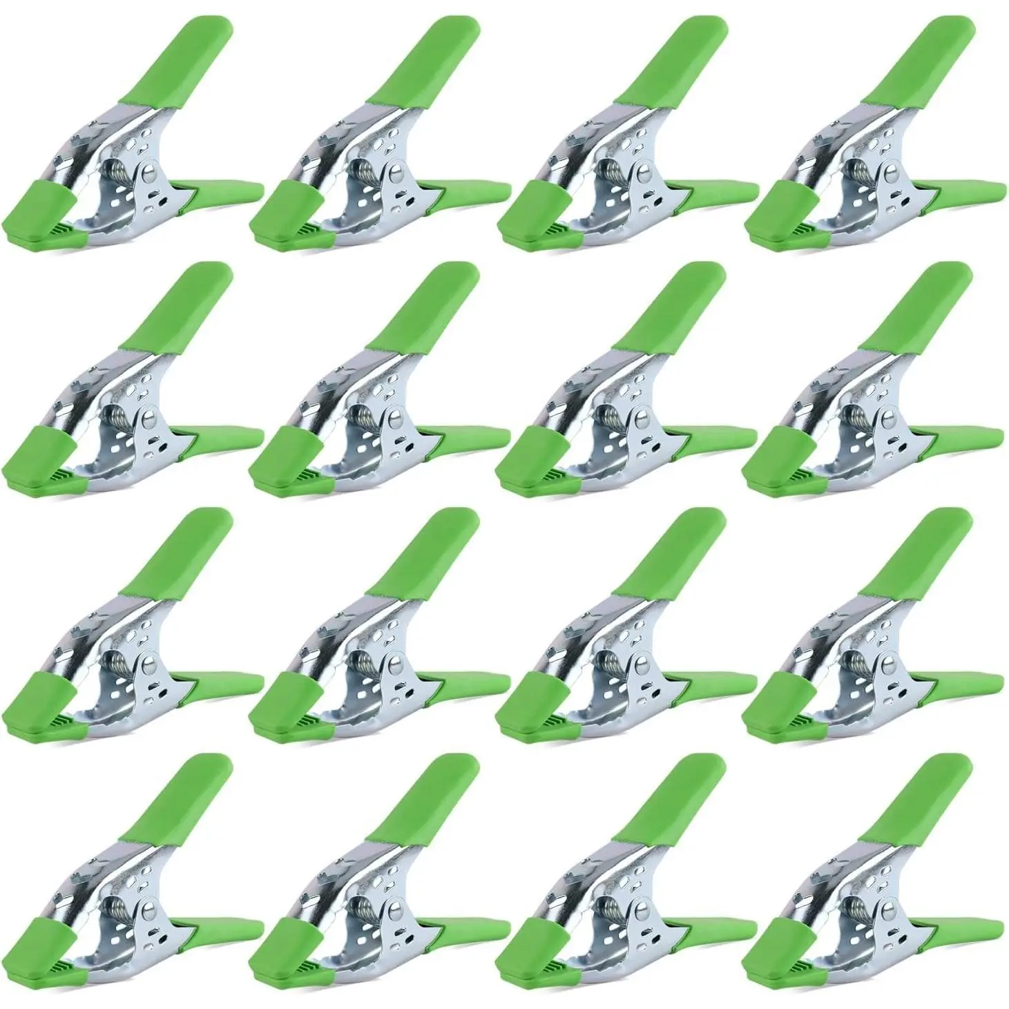 16-Piece 6 inch Spring Clamp, Heavy Duty Metal Spring Clamps, Backdrop Clips, 2.4 inch Jaw Opening