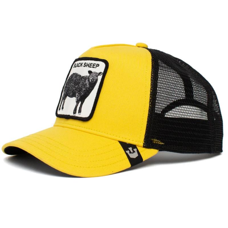 Animal Baseball Cap Cartoon Mesh Embroidery Truck Driver Cap Black Panther Tiger Wolf Mesh Cap hood stylish sun