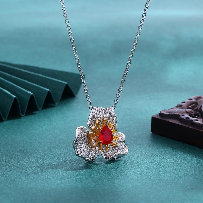 Ring pendant dual-purpose, inlaid with zircon, women's ring, exquisite foreign trade styles, jewelry, full stone models.