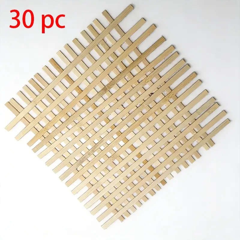 30pc Natural Bamboo Craft Sticks, 2mm Thick, 9mm Wide, Durable & Flexible, Ideal for Handcraft, DIY Projects, Model Making, Handicrafts