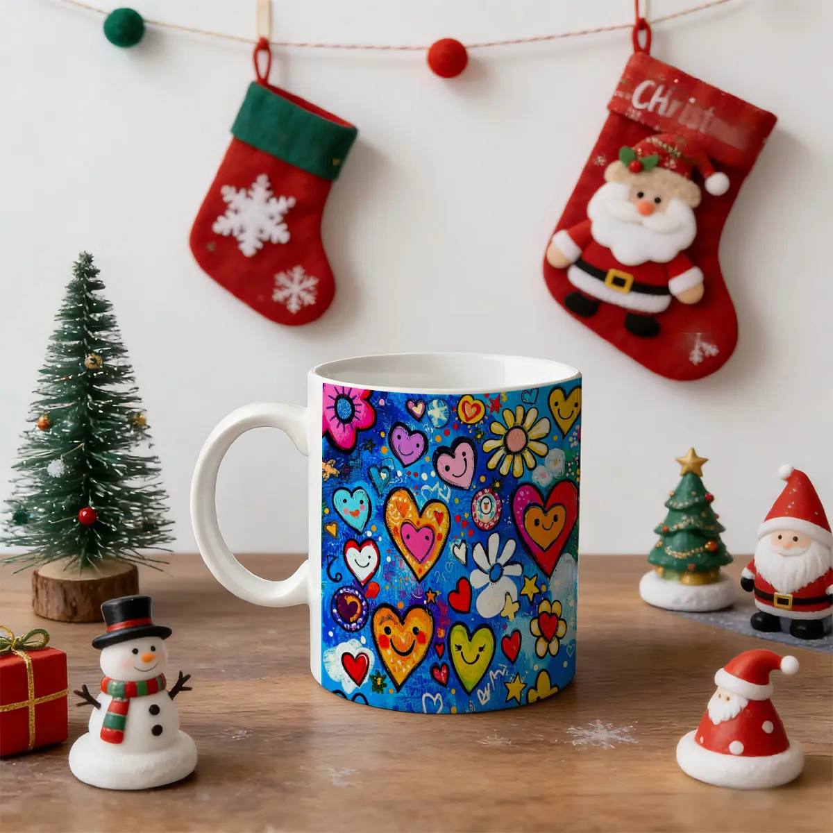 1pc 11 Ounce Porcelain Heart Cup- Coffee, Tea, Milk, - New Year, Easter, Valentine's Day- Decorating Office Birthday Gifts, Beer Cups, Best Choice