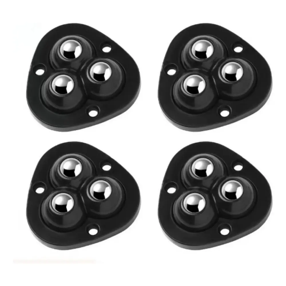 4 heavy-duty small casters with 360 degree rotating base - no drilling installation, silent operation, equipped with stainless steel bearings, suitable for small cabinets and storage boxes to move, compact structure, smooth rotation