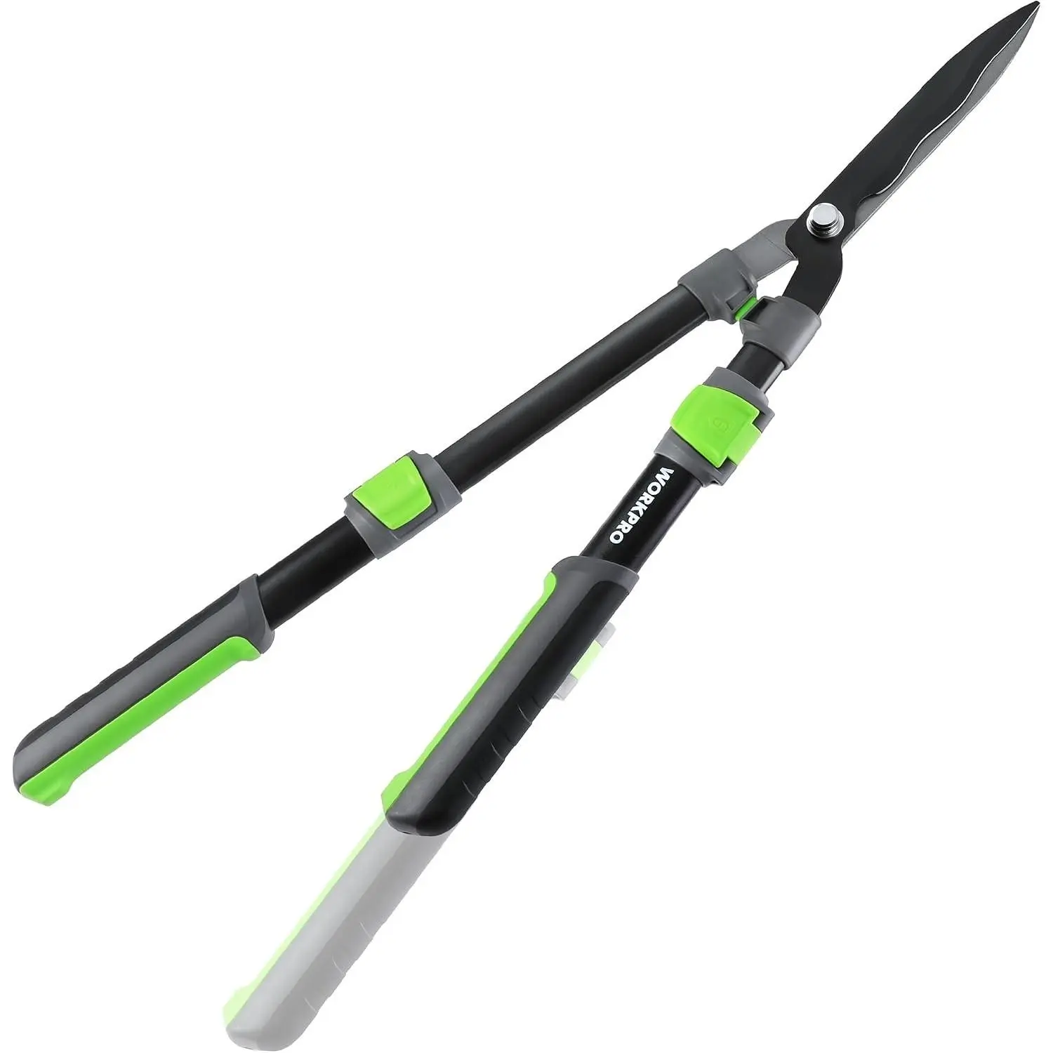 Extendable Hedge Shear, 25"-33" Manual Hedge Clipper/Bush Cutter | Gardening Shears with Steel Wavy Blade, Shock Absorbing Bumper, Ergonomic Handle for Pruning Borders & ShrubsGift