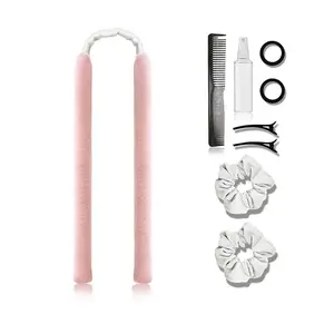 9 Piece Heat-Free Curling Tool Set, Sleep Overnight Foam Hair Rollers, Damage-Free Lazy Person Hairstyling Kit, Easy-To-Use Hair Styling Tools