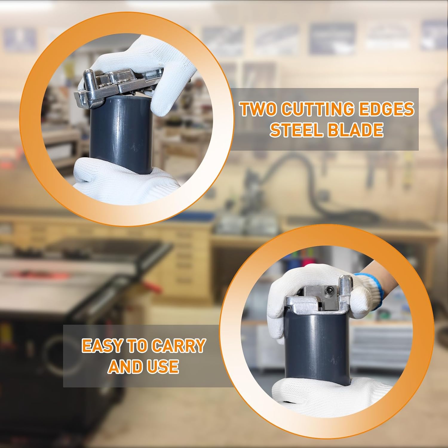 PVC Pipe Reamer Deburring Tool for Plastic PVC Pipe,Professional PVC Pipe Outside Reamer Deburrs Six Pipe Sizes 1 1/4-Inch-4-Inch,Pipe Reamer PVC Chamfer Tool for Deburring PVC Pipe CPVC ABS