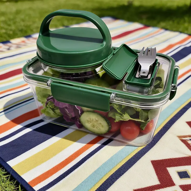 Salad Pod, Vertical Layering Salad Pod Built Plastic Salad Storage Bottle