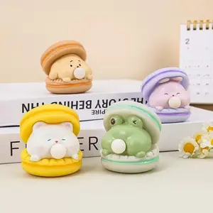Cartoon Macaron Bubble Burger Squeeze Toy, Office Stress Relief Toy, Birthday Gift, Christmas Gift, Halloween Gift, Perfect Present