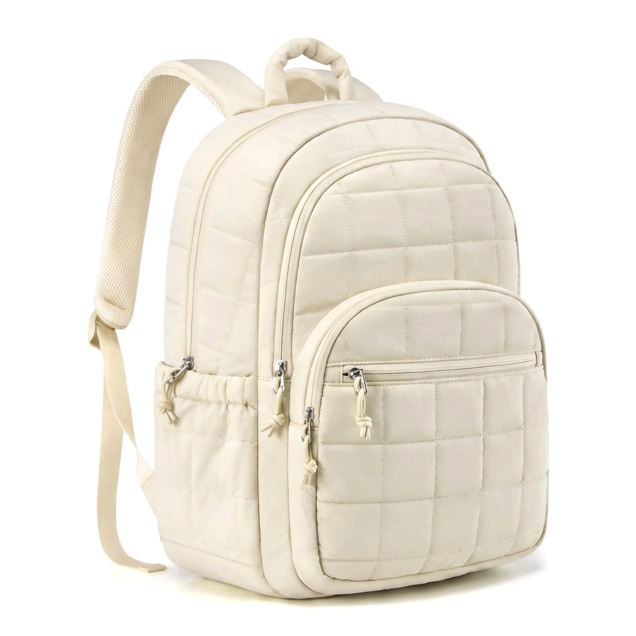 Travel Ready Waterproof Laptop Backpack For 15 6 Inch Computer Unisex Casual Daypack Large Capacity 36 55L Nylon Wear Resistant Diamond Quilted Urban Minimalist School Bag For Men Women