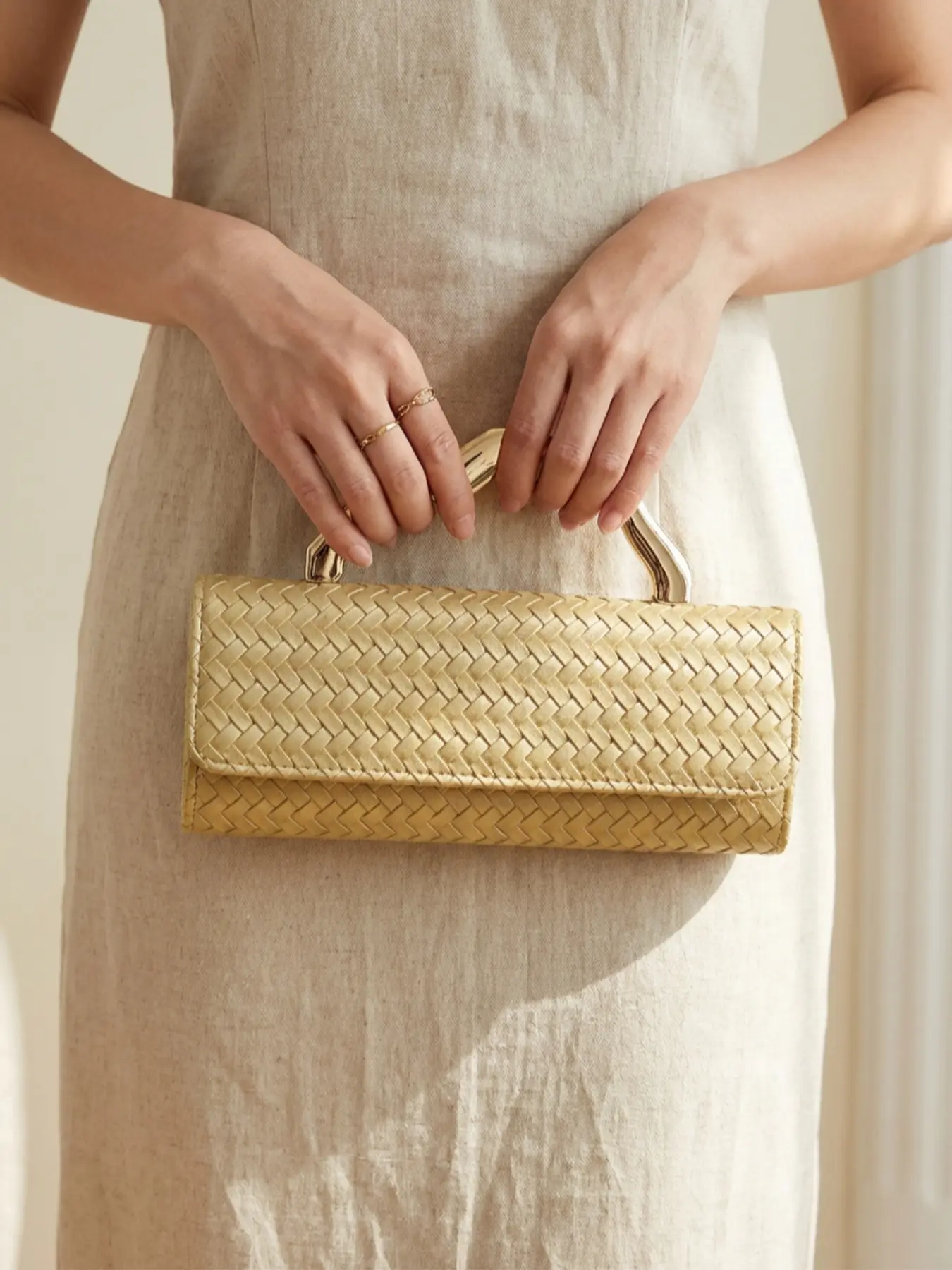 Viral TikTok Women's Woven Handbag, Handle Evening Clutch, Evening Handbags, Wedding Dance Cocktail Party Formal Handbag, Stylish Small Bag, Elegant Fashion Handbag