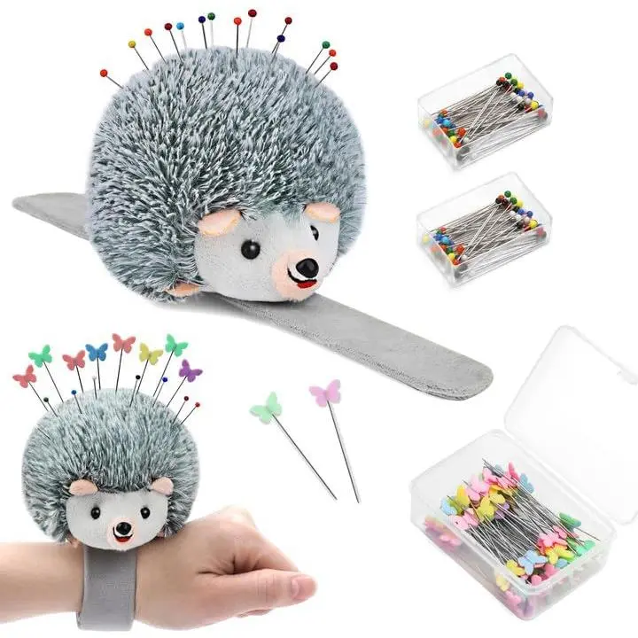 Wrist Pins Cushions for Sewing 200 count Sewing Pins Cute Pin Cushion Wrist | Sewing Pin Cushion, Pin Cushion with Elastic Strap, Sewing Products Colored for Handicrafts DIY Sewing
