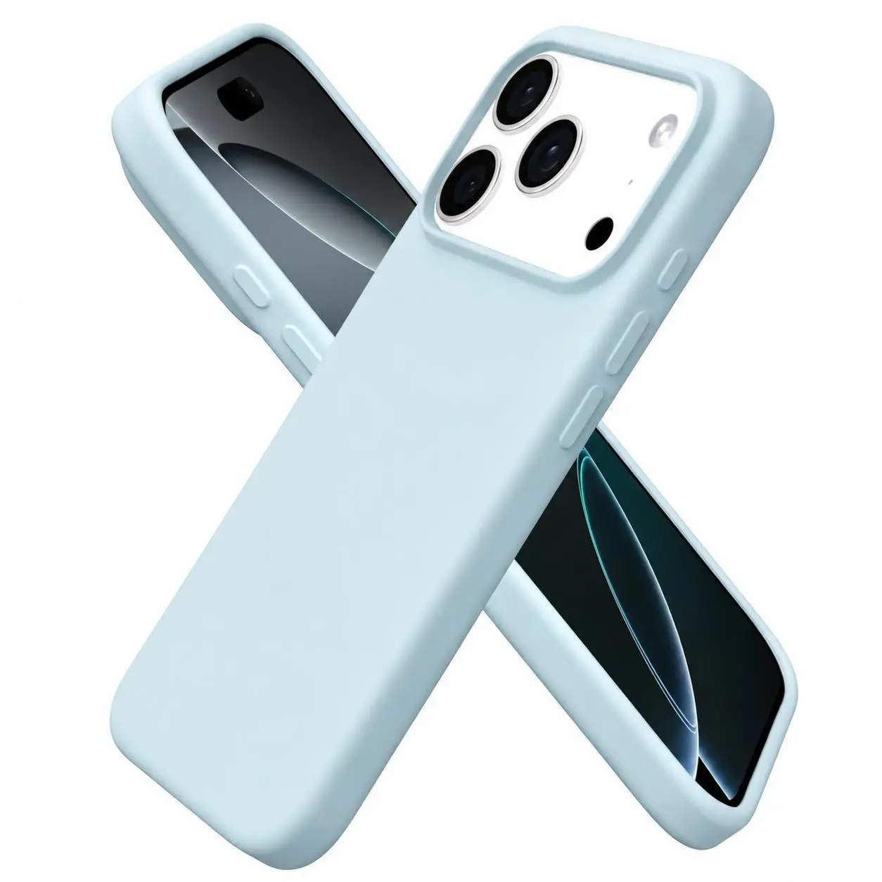 Slim 3-Layer Liquid Silicone Case for iPhone 18 Pro Max, 17, 16, 15, 14, 13, 12, 11 Pro Plus - Shockproof Cover with Anti-Scratch Microfiber Lined Interior, Protective Cellphone Accessories