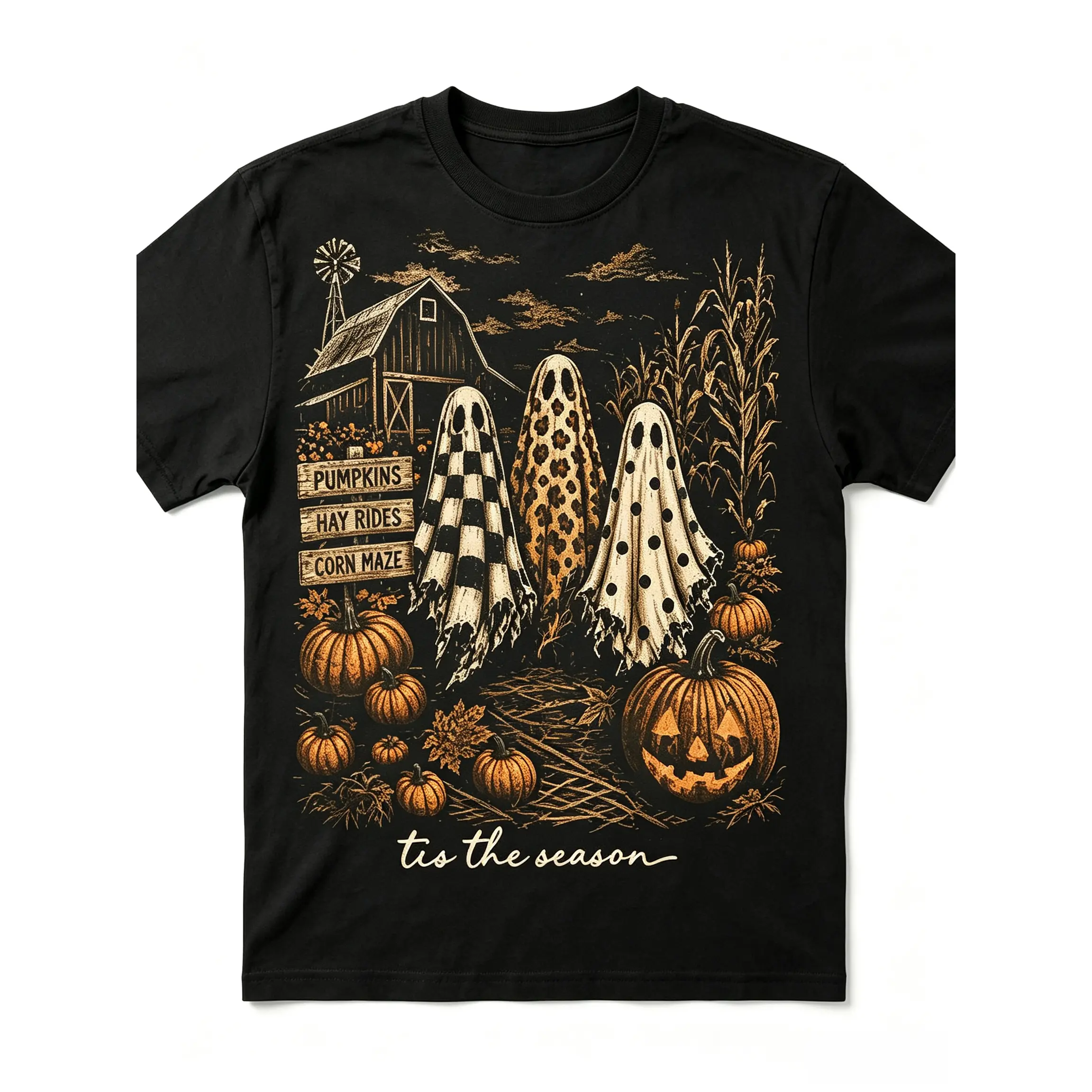 Tis The Season T-Shirt, Halloween Ghost Shirt, Spooky Season Shirt