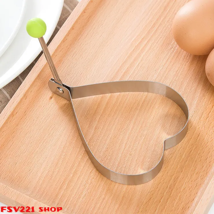 4-PCS Cute Shaped Egg Ring Mold - Ideal for Family Breakfast, Pancake Making, Kids Meal Decor & Kitchen Gadget Gift Stainless steel egg mold; cute-shaped egg ring with an anti-scald handle; breakfast pancake mold in heart, star, and flower shapes.