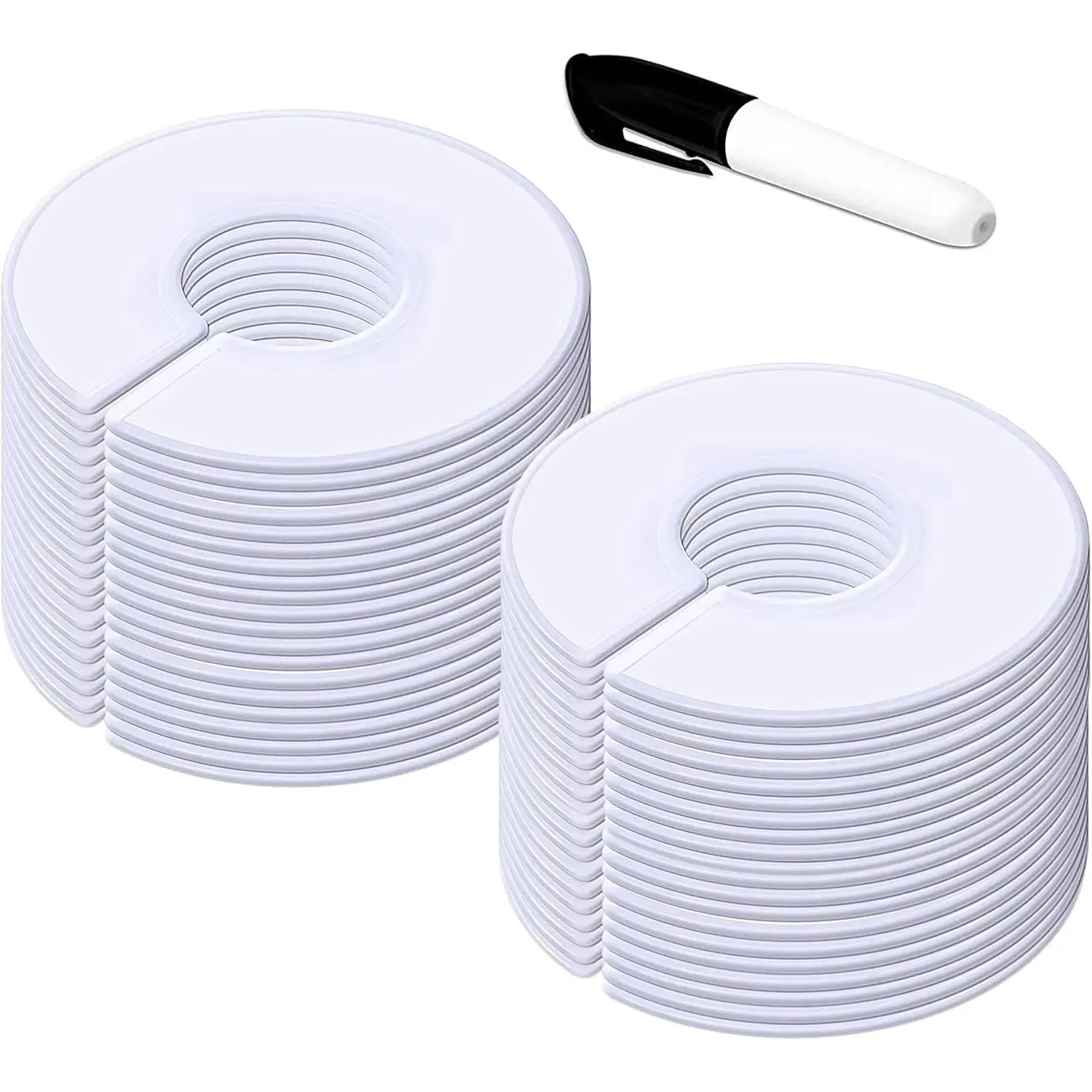 30 count Clothing Size Rack Dividers,Closet Dividers for  Clothes ,Closet Organizers and Storage clothing dividers ,Writable and  for Sorting Clothing Size,Color,Style etc