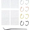 Face Gems Face Jewels Fake Piercings, Fake Lip Ring Fake Nose Rings Nose Hoop Nose Jewelry Fake Eyebrow Piercing Fake Lip Piercing Self-Adhesive Face Sticker Fake Piercing Balls Silver Cool Punk Y2k Halloween Makeup For Women Men