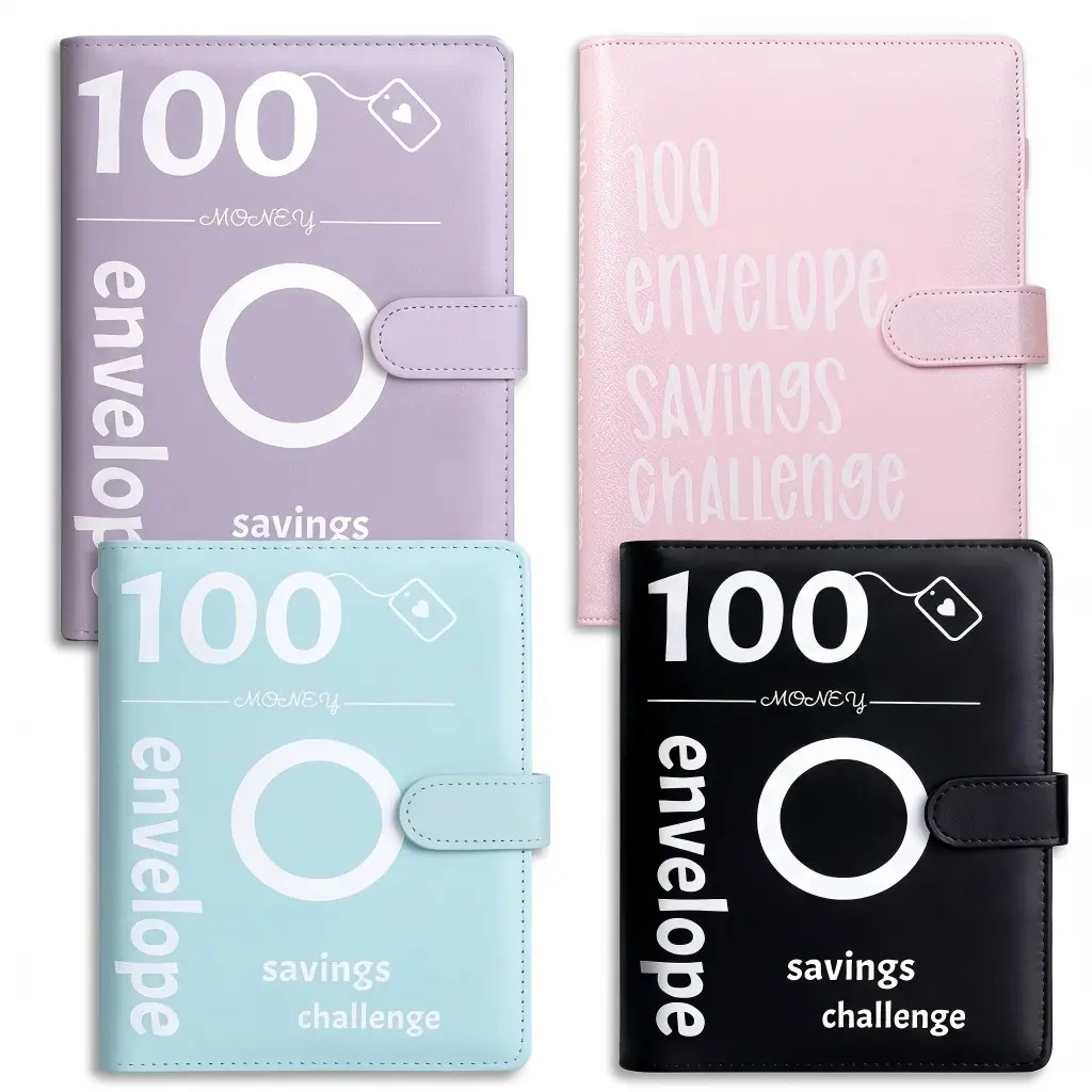 100 Envelope Challenge Binder Save Savings Challenges Loose-Leaf Binder Budget Binder With Cash Envelopes Money Organizer System