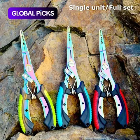 Professional Fishing Set, Stainless Steel Pliers with Carry Bag & Fishing Lanyard, Outdoor Recreation Equipment, Durable Fishing Gear, Fishing Supplies #GLOBAL PICKS