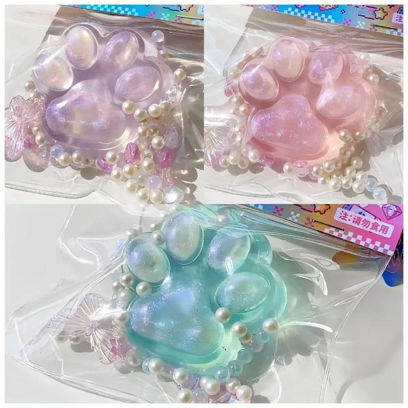 Multiple Cute Kawaii Cat Paw Squishy Fidget Toy –Soft Mochi Stress Relief Squeeze Toy for Anxiety,Desktop ornaments