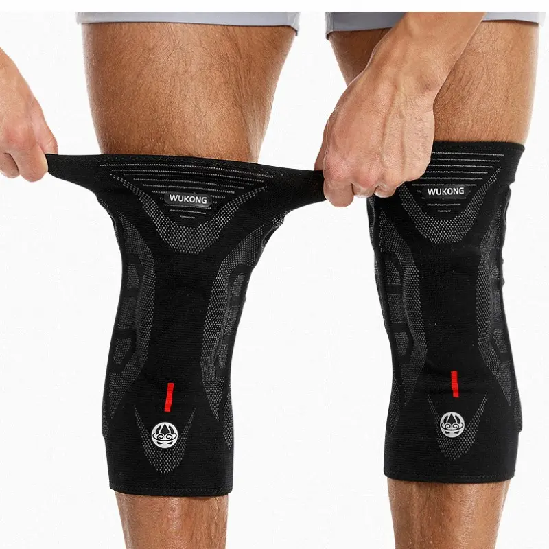Wukong Sports Knee Pads for Running, Basketball, Skipping Rope, Riding, Mountain Climbing, Unisex Silicone Knitted Design