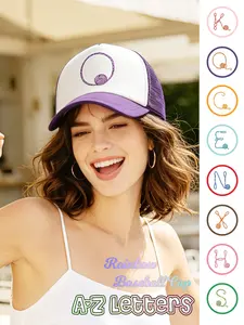 1PC stylish flower-letter printed truck cap suitable for both men and women. 26 different letters are available. This lightweight and breathable casual sponge net cap is versatile and suitable for various occasions such as daily commuting, outdoor out