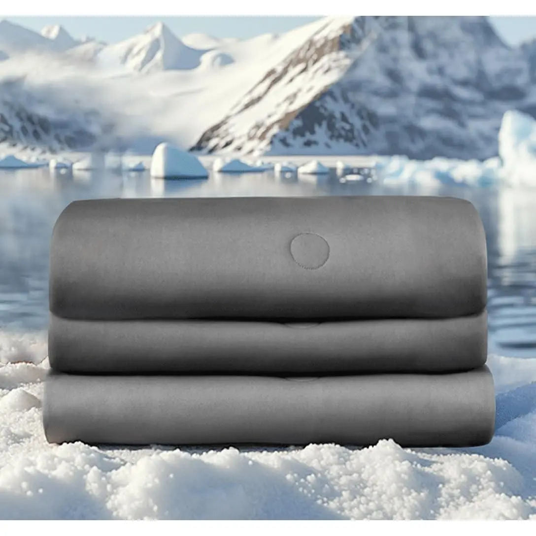 Cooling Comforter Full/Queen Size with Tencel™ Fill, Cooling Blankets for Hot Sleepers & Night Sweats, Double-Sided Cold Blanket All Season Breathable Lightweight Duvet, 90x90 Inches, Grey