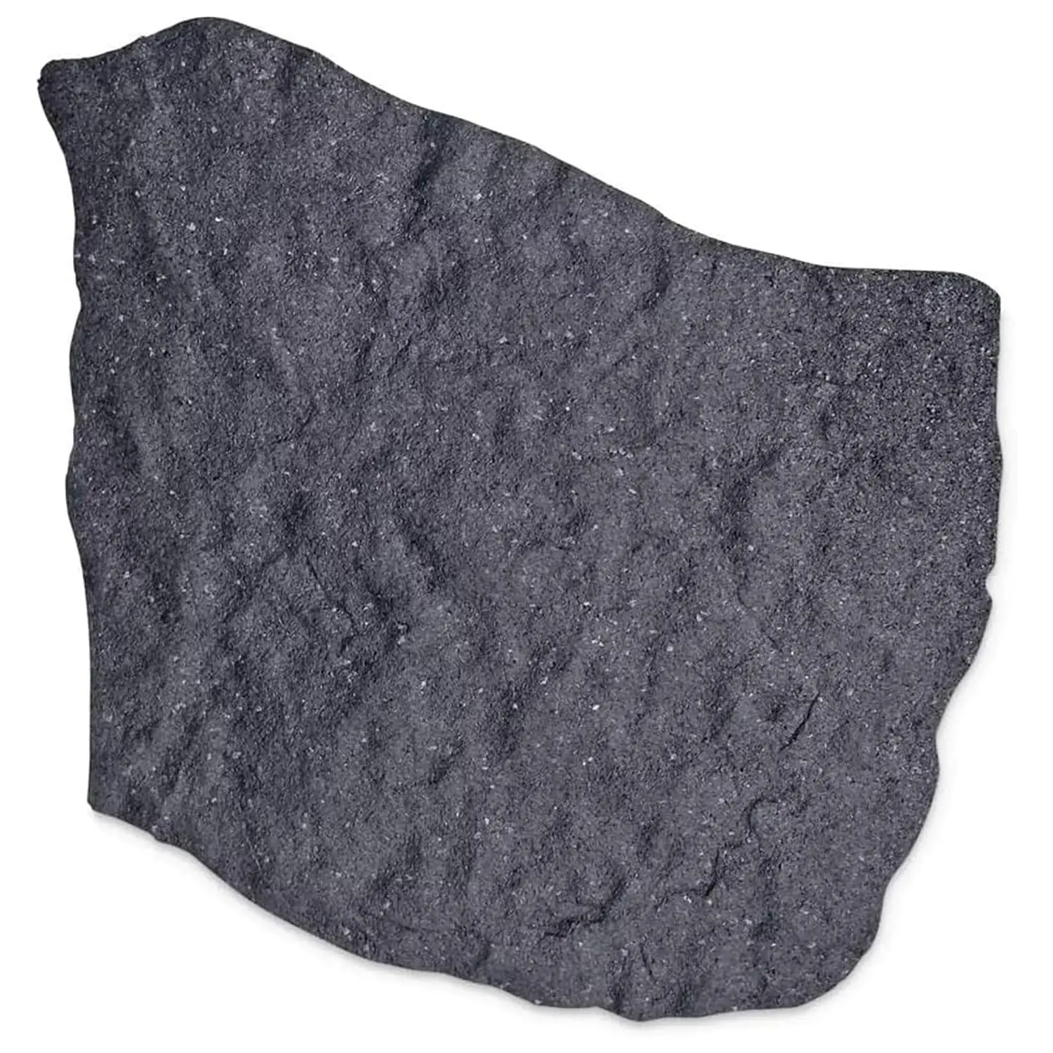Natural Rock Rubber Stepping Stones, 18" x 22", Grey, 4-Pack | Non-Slip Outdoor Faux Decorative Set for Landscaping & Gardening, DIY Decor for Walkways, Yard & Garden Pathways