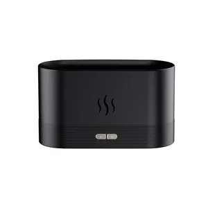 Flame Effect Aroma Diffuser USB Powered Color Changing Flame Humidifier Ambient Light Mist Maker for Home Desktop Bedroom