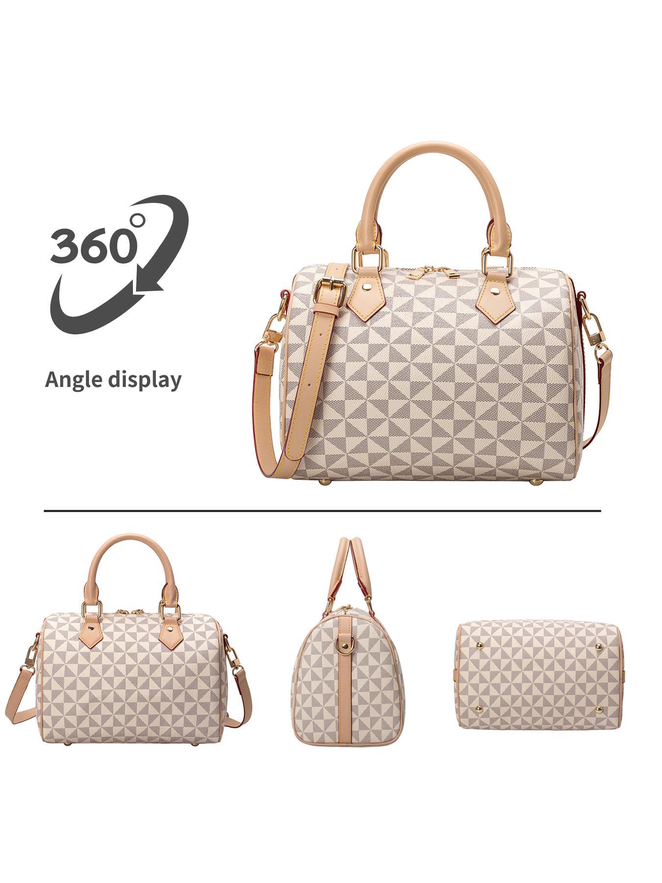 Fashionable Geometric Pattern Crossbody Bag, Lightweight Zipper Shoulder Bag with Adjustable Strap, Trendy All-match Commuter Bag for Daily Used, Purse Women, Unique Bags, Everyday Bags, Sling Purse, Adjustable Strap Satchel, Fashionable Patterned Bag