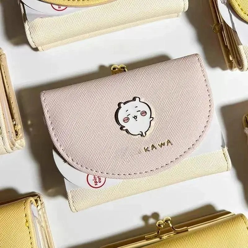 yiji Cute Wallet Short Card Holder USAGI Hachiware Kawaii Japanese Cartoon Compact and Convenient Girl Bag Gift