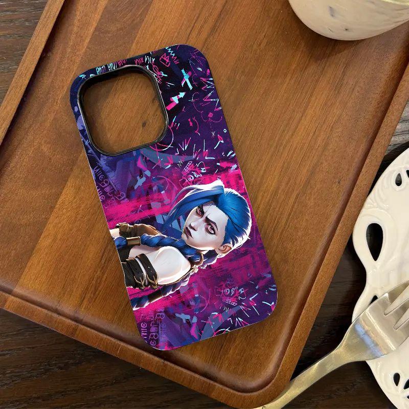 Dark Anime-Style "Arcane" Pattern 2-in-1 Film Case — Compatible with iPhone 12, 13, 14, 15, 16, & 17 Series — A Unique, Distinctive Protective Case — The Perfect Gift Choice