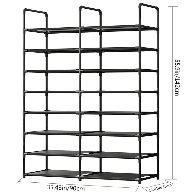 Shoe Rack Storage Organizer Metal Tall Free Standing Shelf for Closet Entryway Bedroom