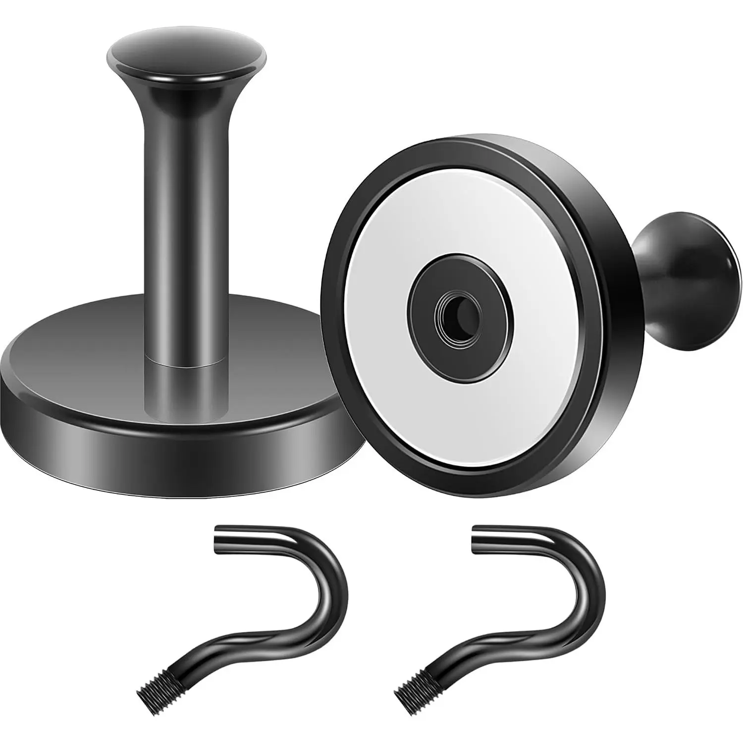 Hooks Steel Tube Design for Cruise,170lb+ Black,2 Pack |  Extra Heavy Duty  Coat Hooks, Wreath Hanger/Holder for Metal Doors,Purse,Towel,Stocking,Cruise Cabin