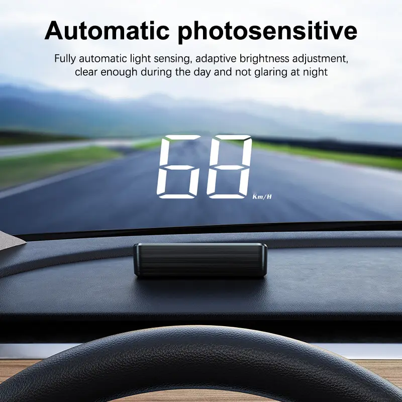 GPS-Enabled Car Speedometer HUD, Digital Readout Speed Display Windshield Projector, Automotive Electronic Accessories
