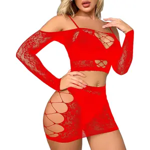Goddess Collection LemonGirl Women Sexy Lingerie Set Fishnet BabyDoll Rhinestone Bodysuit Goth Outfits One Size US 2-16