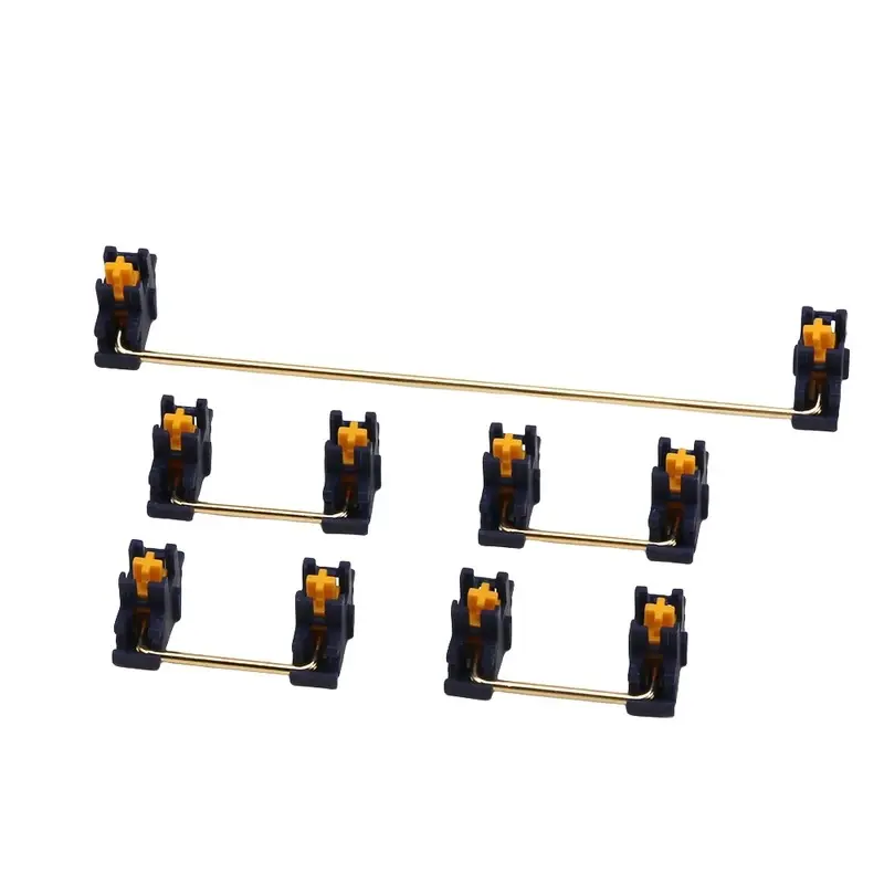 Midnight Blue Plate Mounted Keyboard Stabilizer for Mechanical Keyboards with Gold Plated Steel Wire Durable Rust Resistant Precision Positioning Plate