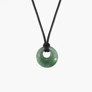 Green Aventurine Necklace for Women, Adjustable Woven Cord with Natural Stone, Lightweight and Skin-Friendly Casual Fashion Jewelry, Fashion Jewelry Trends