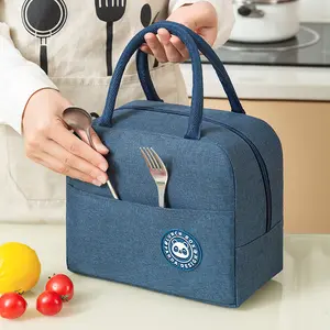 Large-capacity insulated bag, portable lunch box bag, outdoor meal bag, large bento bag, student lunch bag, aluminum foil bento bag
