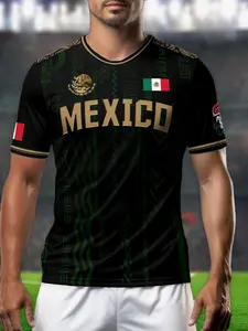 Mexican Eagle Lightning Aztec Pyramid Heritage Pride Long Shirt, Fitted Casual Design for All Seasons, Unique Animal and Tribal Print