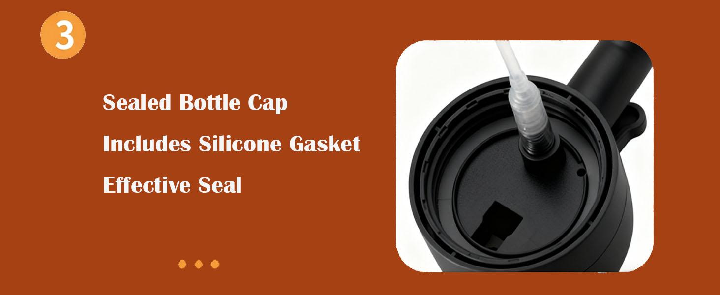 16oz 2-in-1 Glass Olive Oil Sprayer & Dispenser, Food-Grade Oil Mister for Air Fryer, Cooking, Salad & BBQ (Black)