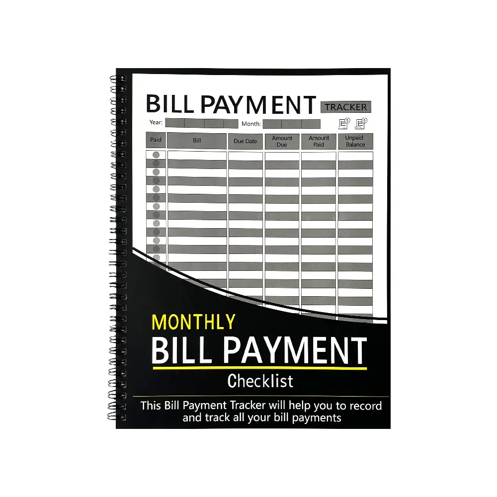 48-Month Bill Organizer and Budget Planner, Monthly Finance Tracker with Expense Sheet, Payment Log, Savings Overview, Durable Paper Edition