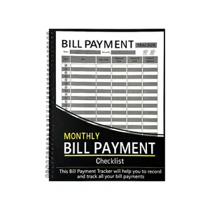 Monthly Bill Payment Tracking Plan, 1 Count Bill Payment Tracker, Financial Organization Notebook, Home Office Dormitory Travel Daily Use