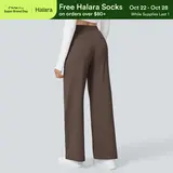 Halara Flex High Waisted Plicated Side Pocket Straight Leg Work Pants