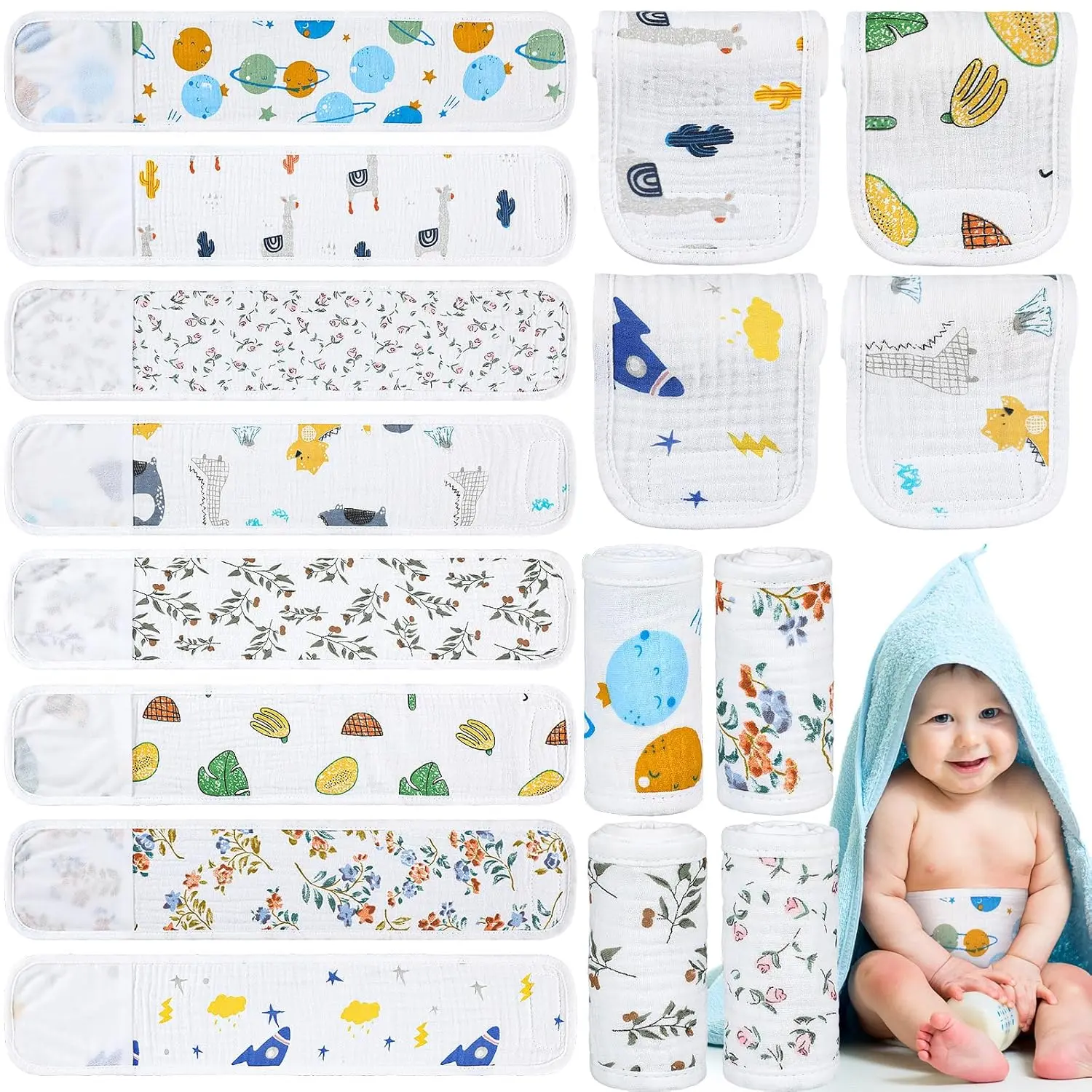 8 Pcs Umbilical Cord Cover  Newborn Belly Button Binder  Baby Umbilical Hernia Belt Belly Band Comt Adjustable Cotton  Newborn Protection Baby Gifts  0 To12 Months(Lovely)