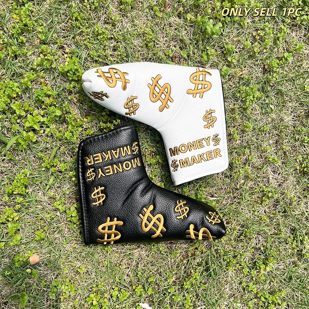 Fashionable Embroidered Golf Putter Cover, Dollar Sign Design, Ideal for Outdoor Enthusiasts, Unisex Golf Club Accessory, Golf Supply, Golf Accessories, Golf Gear