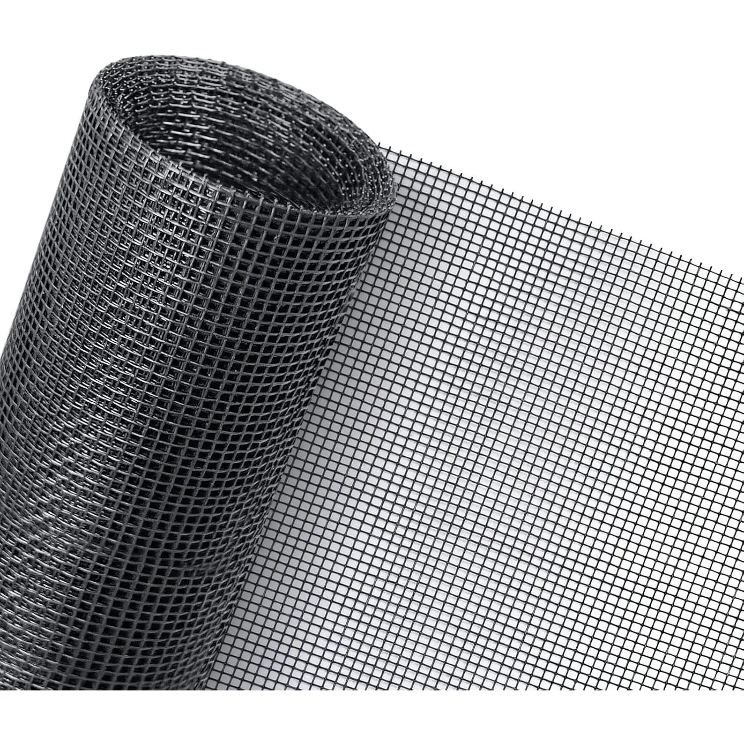 Senneny 48" x 106" Adjustable Fiberglass Window Screen Mesh, DIY Custom Premium Pet Screen Replacement for Windows, Doors & Patio Screens (Gray)