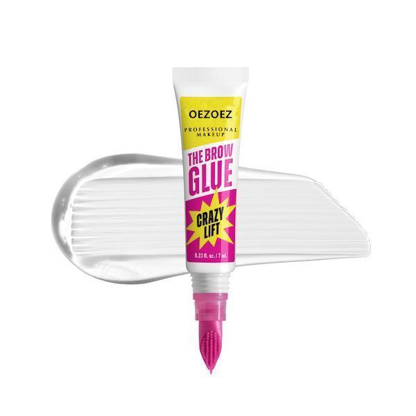 Ultimate Brow Glue Crazy Lift Gel - Strong Hold Brow Lamination with Built-In Styling Comb for Professional Makeup Finish