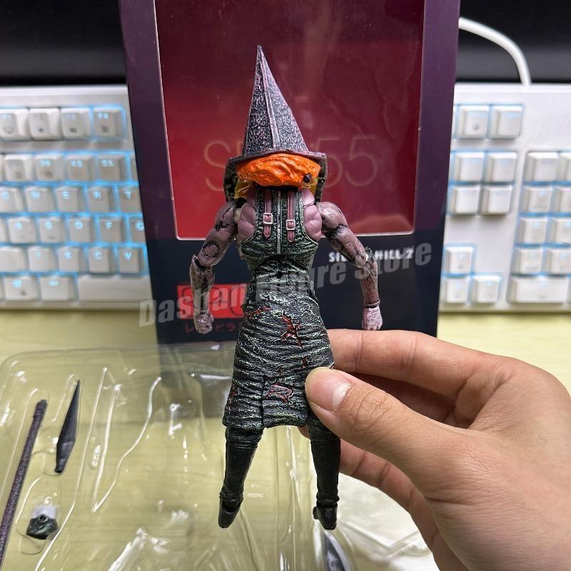 Figma Sp-055 Silent Hill Pyramid Head Action Figure 17cm Red Pyramid Thing Revelation 3D Figure PVC Bubble Head Nurse Model Toys