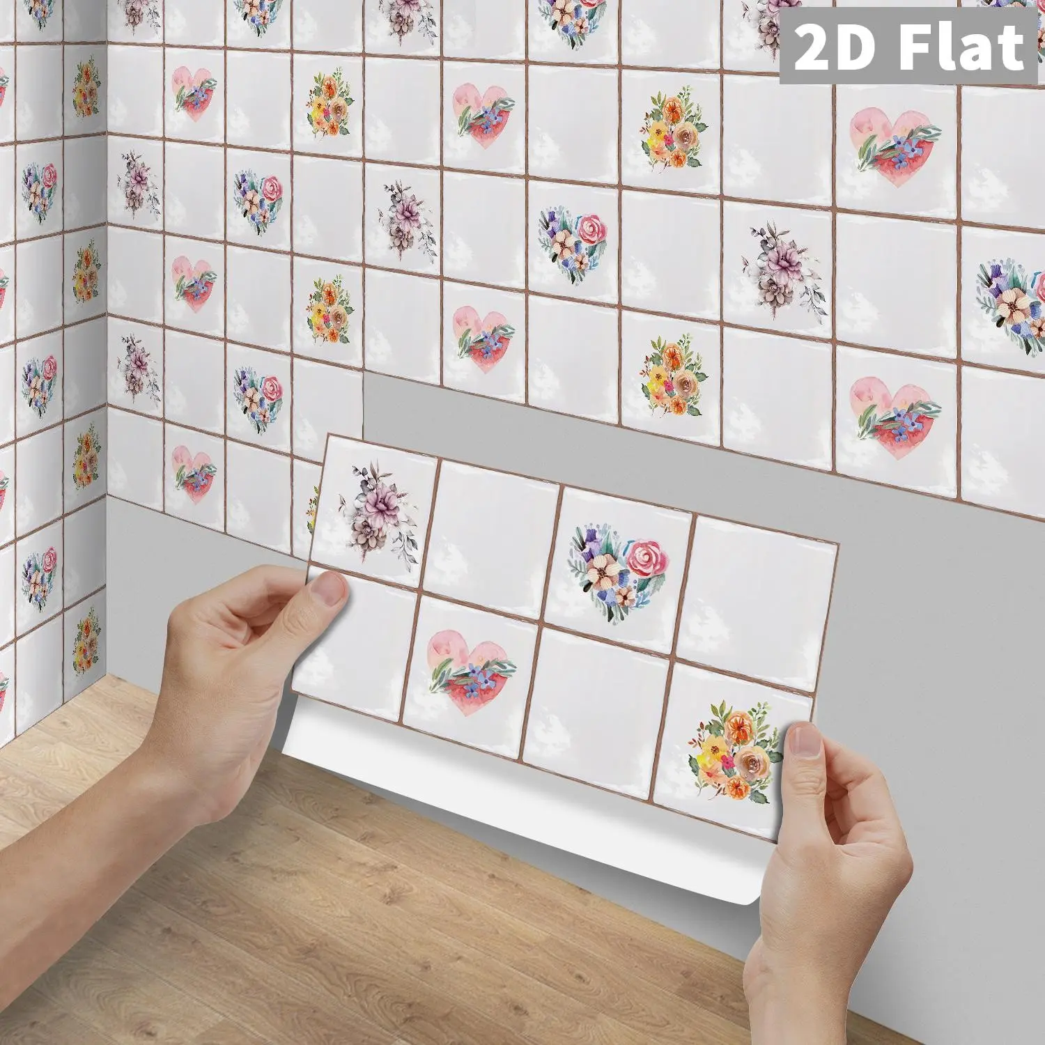 6/12/24/48PCS FG Luxury Marble Carved Pattern Rectangle Tile Stickers Glossy PVC Crystal Film Peel & Stick Waterproof Oilproof Kitchen Splashback Wall Decor for Bathroom Floor Old Tile Wood Panel DIY Home Renovation