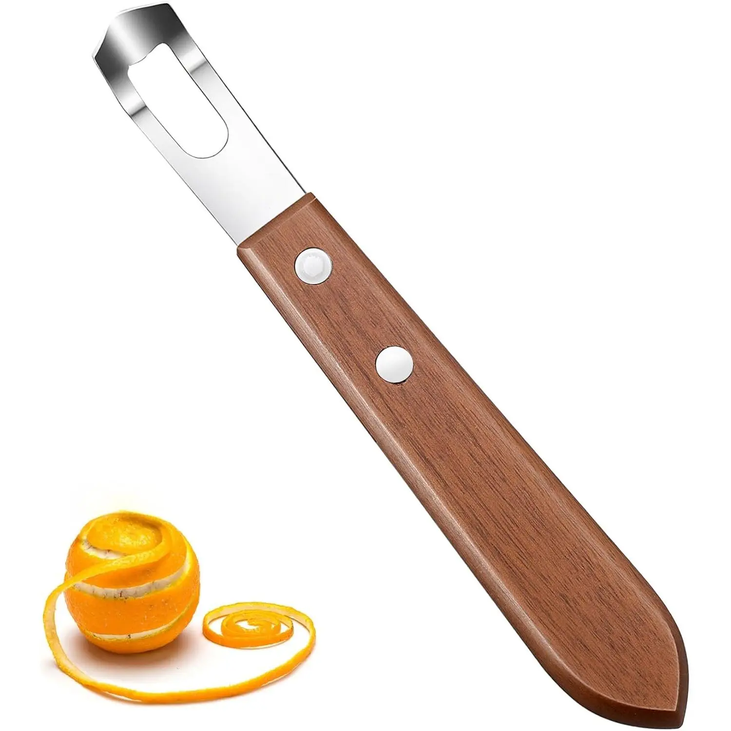 for ,   Stainless Steel Bar Tool Curved  with  Handle for Bartenders, Orange Peeler for  Bar, Kitchen, and  Garnishes